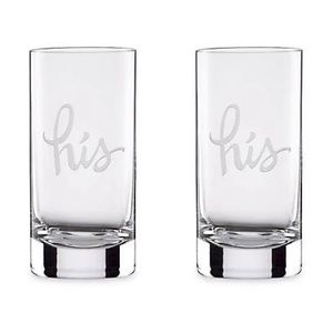 Kate Spade Two of a Kind His & His Highball Glasses